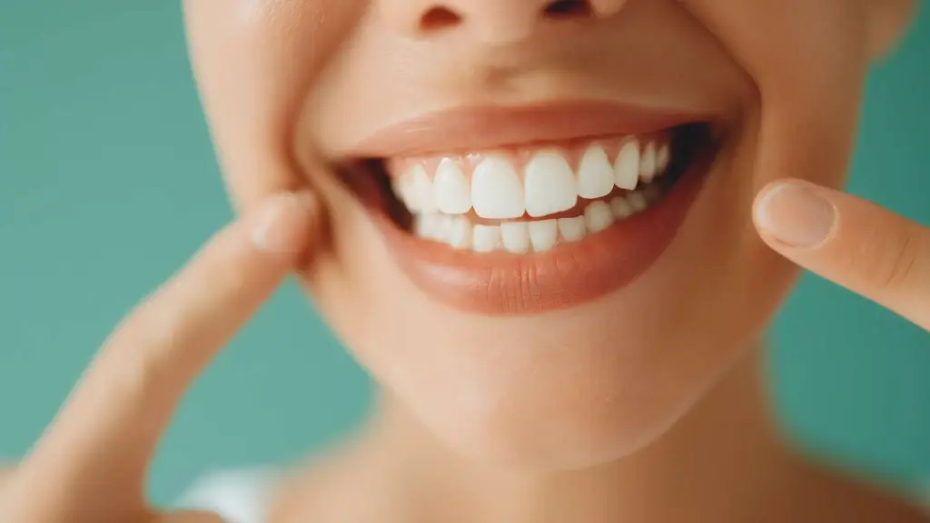 Lächelnde Person mit gesundem Zahnfleisch, Symbolbild für Parodontalchirurgie in der Zahnwelt Dr. Danner.